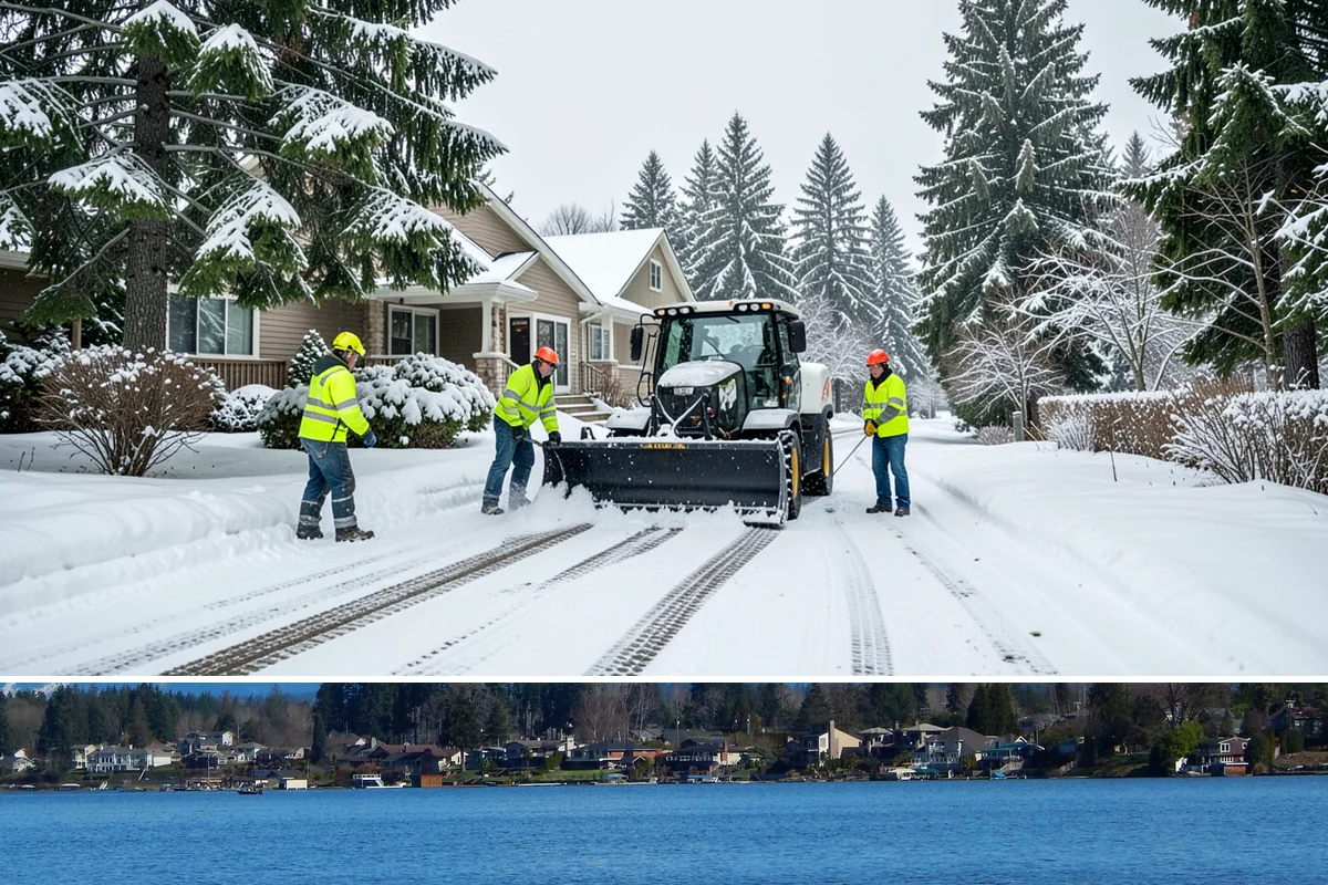 Sidewalk Sanding in Lake Stevens, Snohomish County, WA - Sidewalk sanding is most needed during deep-cold snaps in the heart of winter.