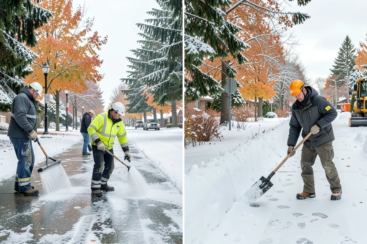 Sidewalk Sanding in Lakewood, Pierce County, WA - We check pavement temperatures against deicer limits