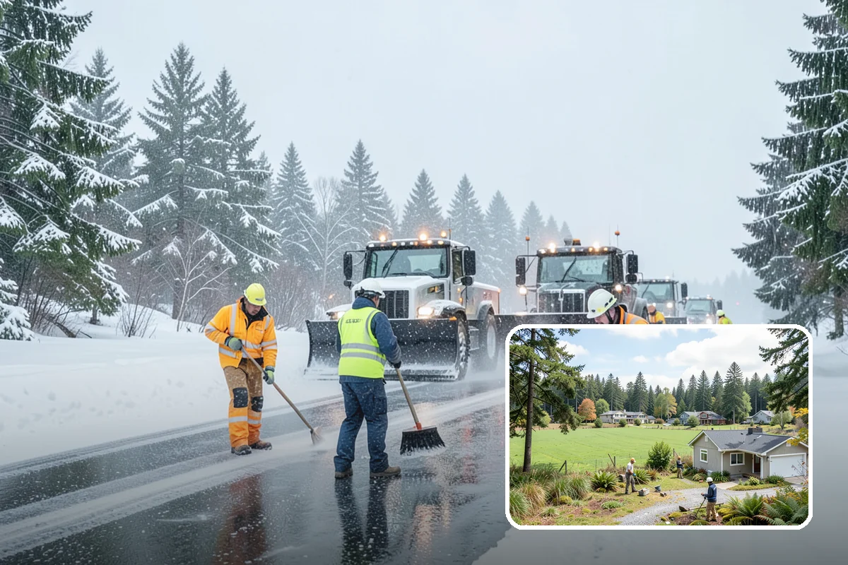 Sidewalk Sanding in Lyman, Skagit County, WA - Instant traction in extreme cold