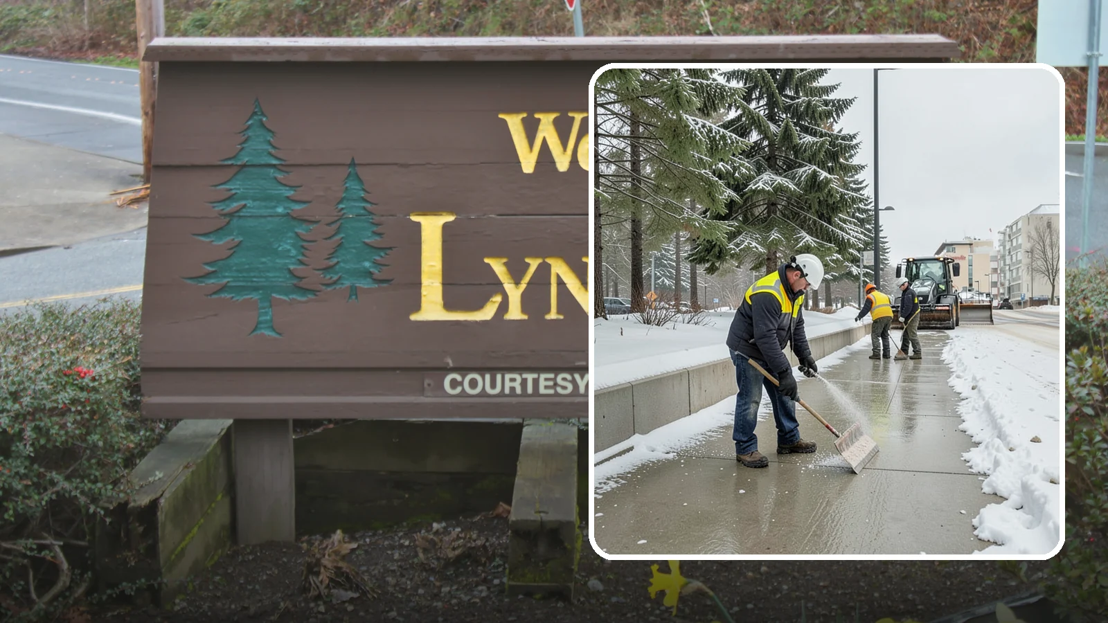 Sidewalk Sanding in Lynnwood, Snohomish County, WA - We sand sidewalks for instant traction when temperatures drop too low for deicers to work.