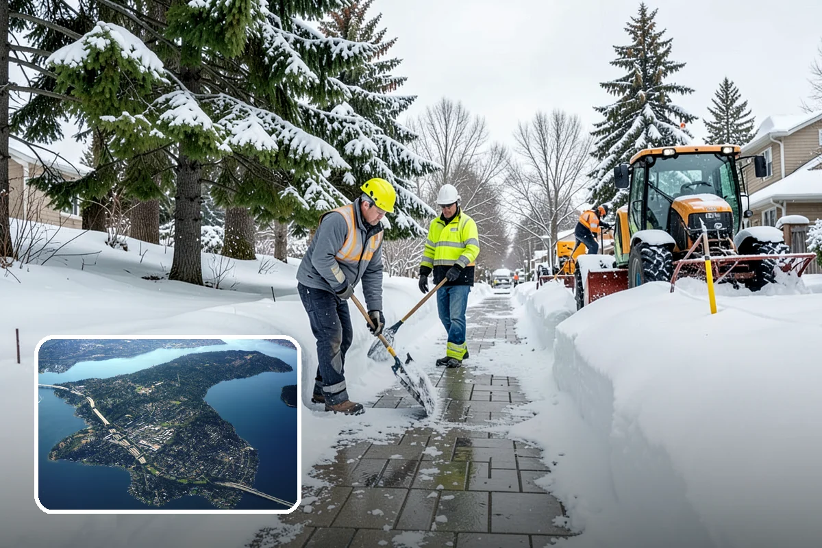 Sidewalk Sanding in Mercer Island, King County, WA - Instant traction in extreme cold