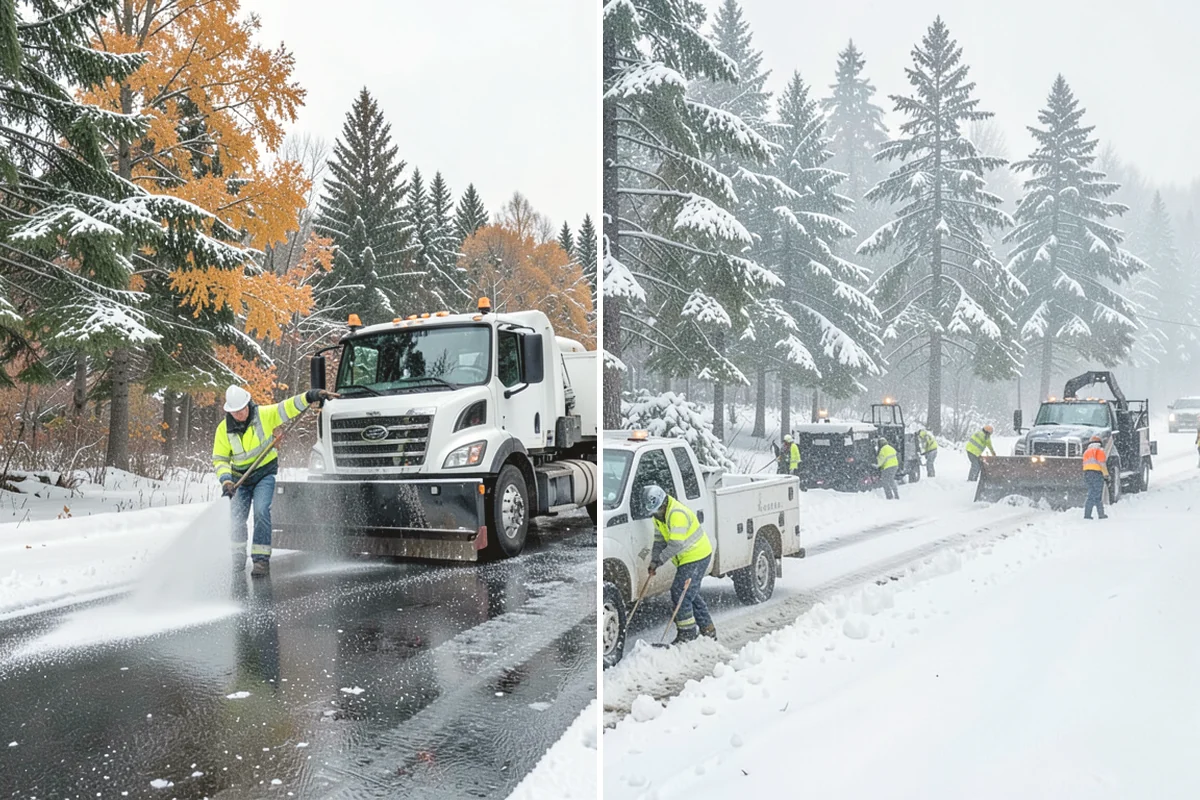 Sidewalk Sanding in Mercer Island, King County, WA - We check pavement temperatures against deicer limits