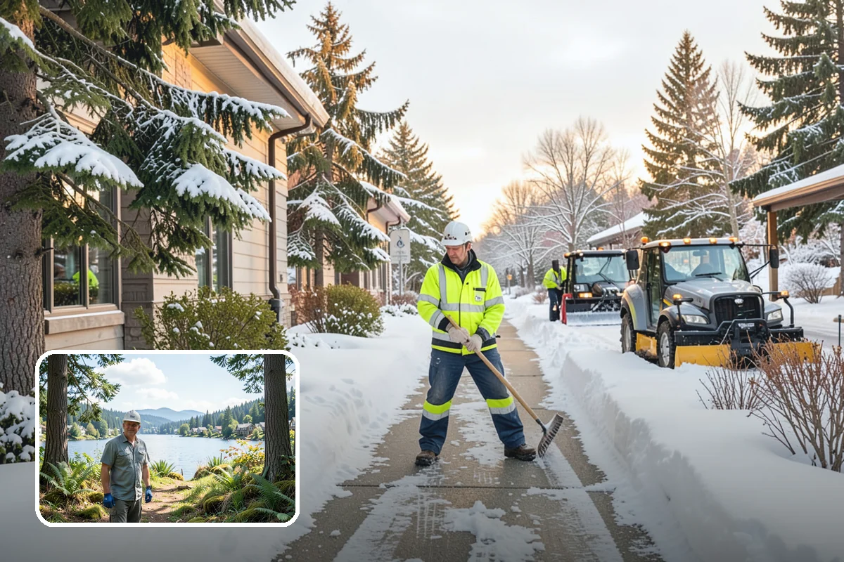 Sidewalk Sanding in Milton, King County, WA - Instant traction in extreme cold