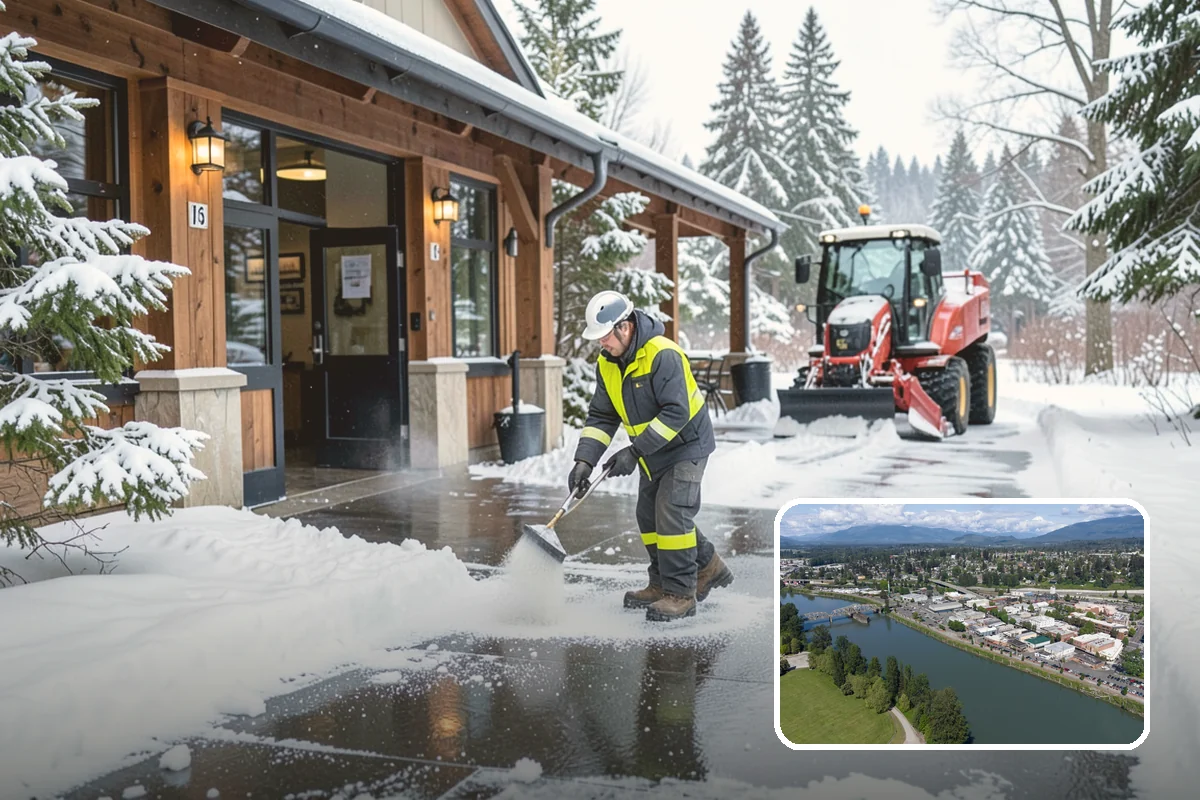 Sidewalk Sanding in Mount Vernon, Skagit County, WA - Instant traction in extreme cold
