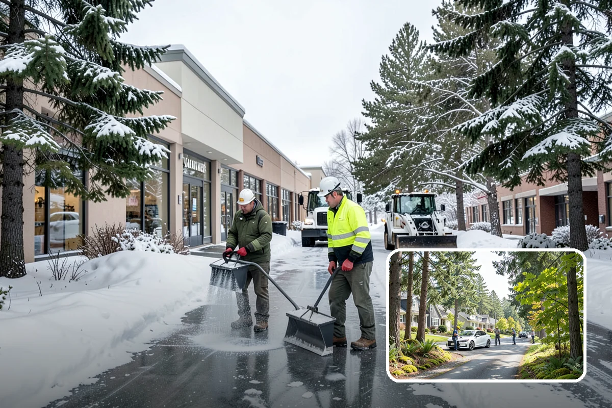 Sidewalk Sanding in Normandy Park, King County, WA - Instant traction in extreme cold