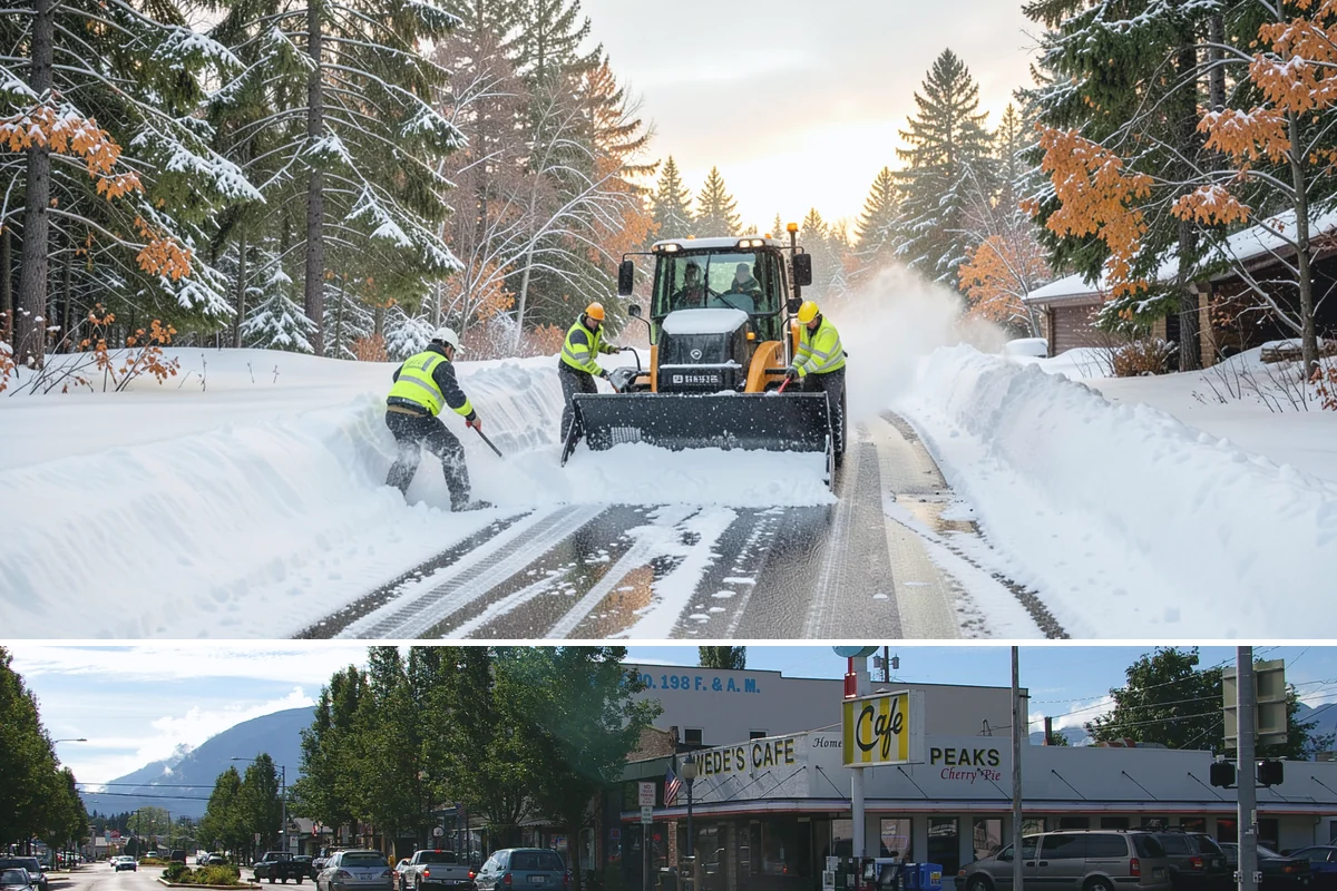 Sidewalk Sanding in North Bend, King County, WA - Sidewalk sanding is most needed during deep-cold snaps in the heart of winter.