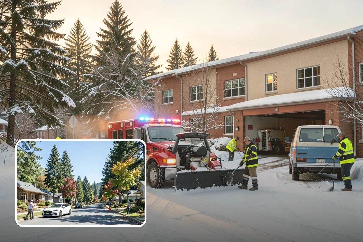 Sidewalk Sanding in Orting, Pierce County, WA - Instant traction in extreme cold