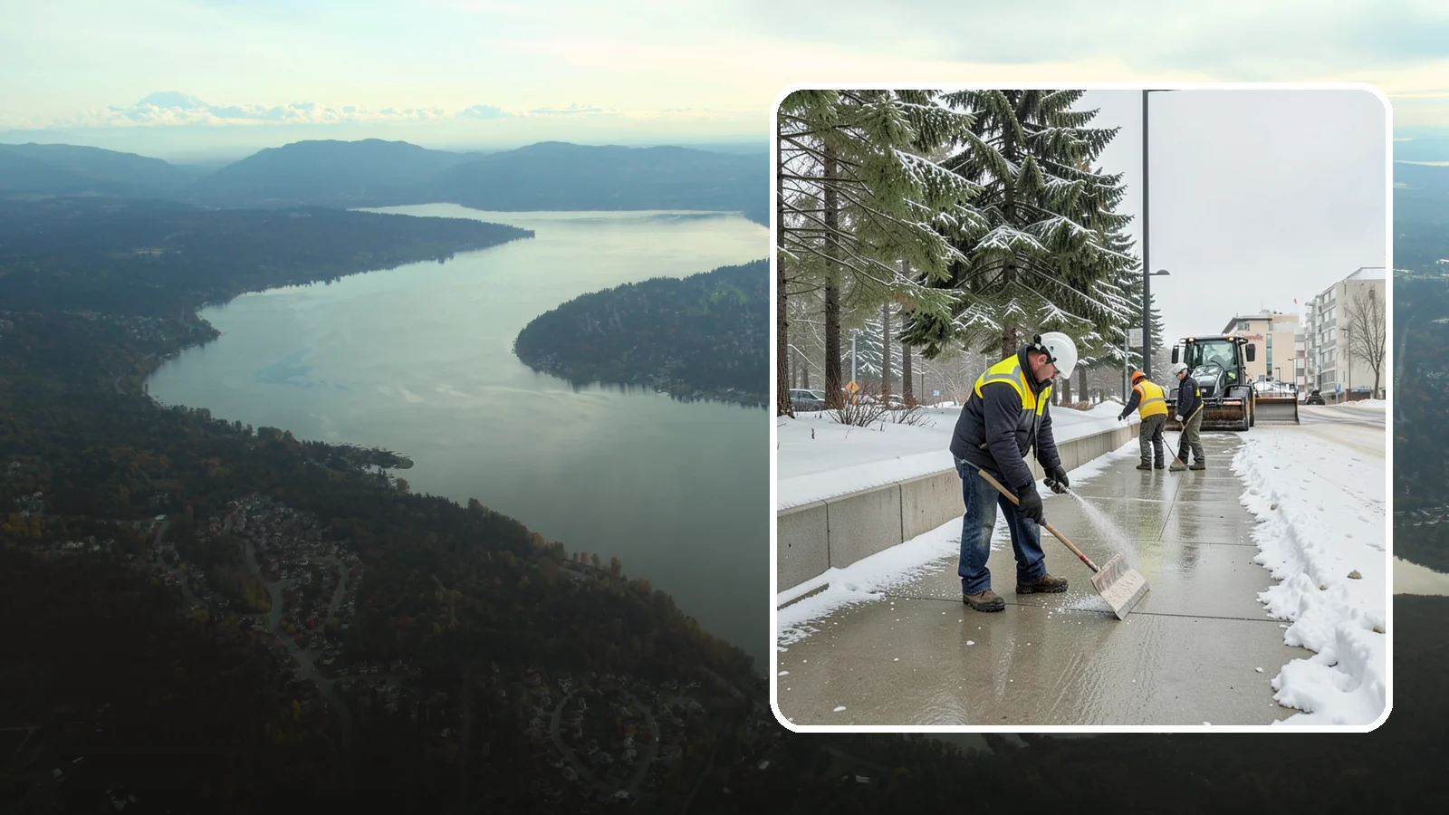 Sidewalk Sanding in Sammamish, King County, WA - We sand sidewalks for instant traction when temperatures drop too low for deicers to work.