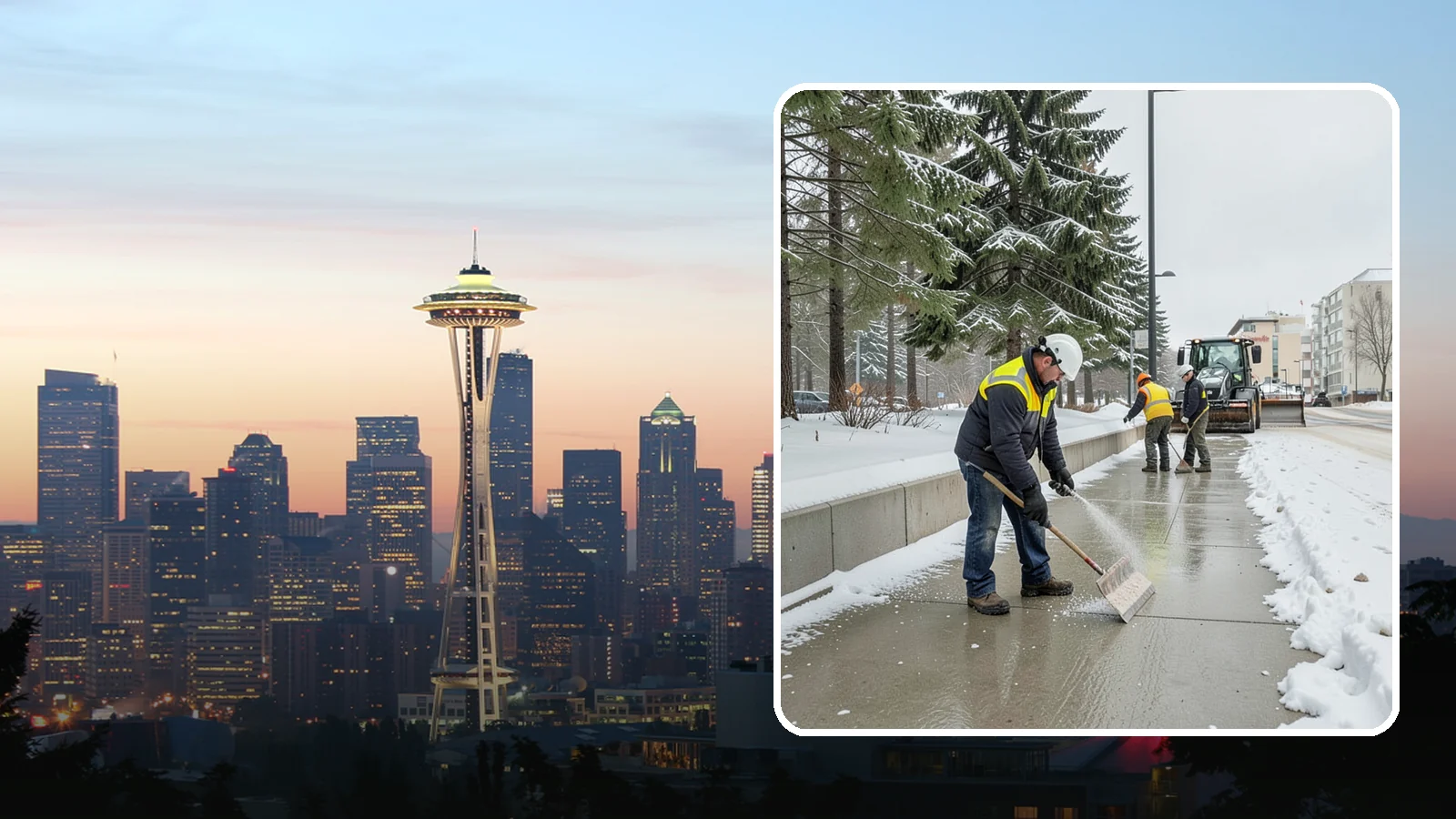 Sidewalk Sanding in Seattle, King County, WA - We sand sidewalks for instant traction when temperatures drop too low for deicers to work.
