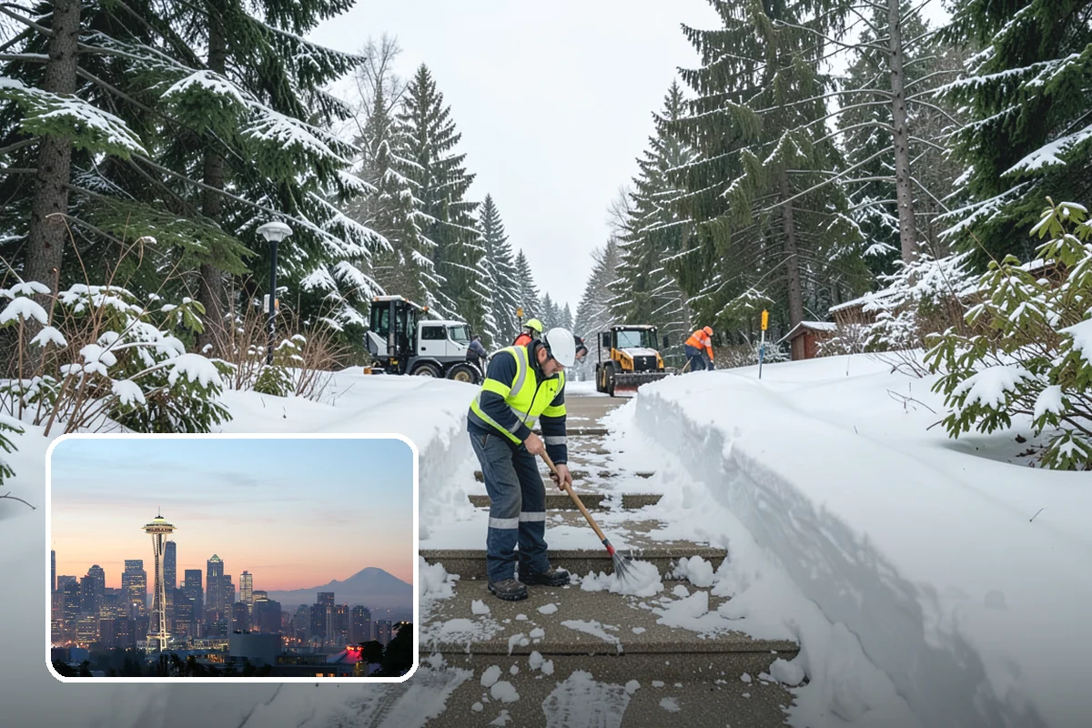 Sidewalk Sanding in Seattle, King County, WA - Instant traction in extreme cold