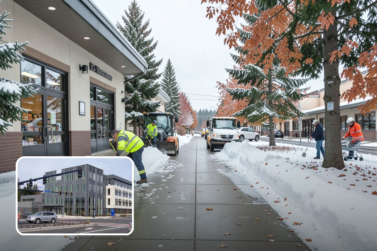 Sidewalk Sanding in Shoreline, King County, WA - Instant traction in extreme cold