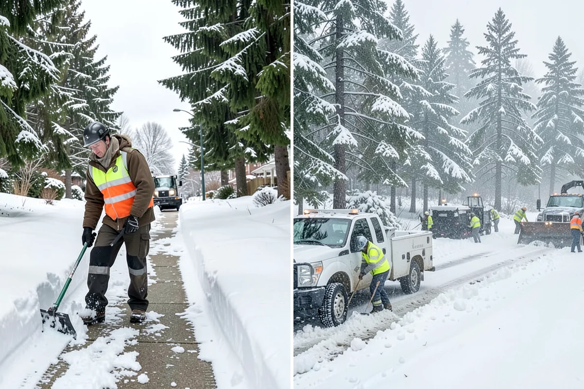 Sidewalk Sanding in Shoreline, King County, WA - We check pavement temperatures against deicer limits