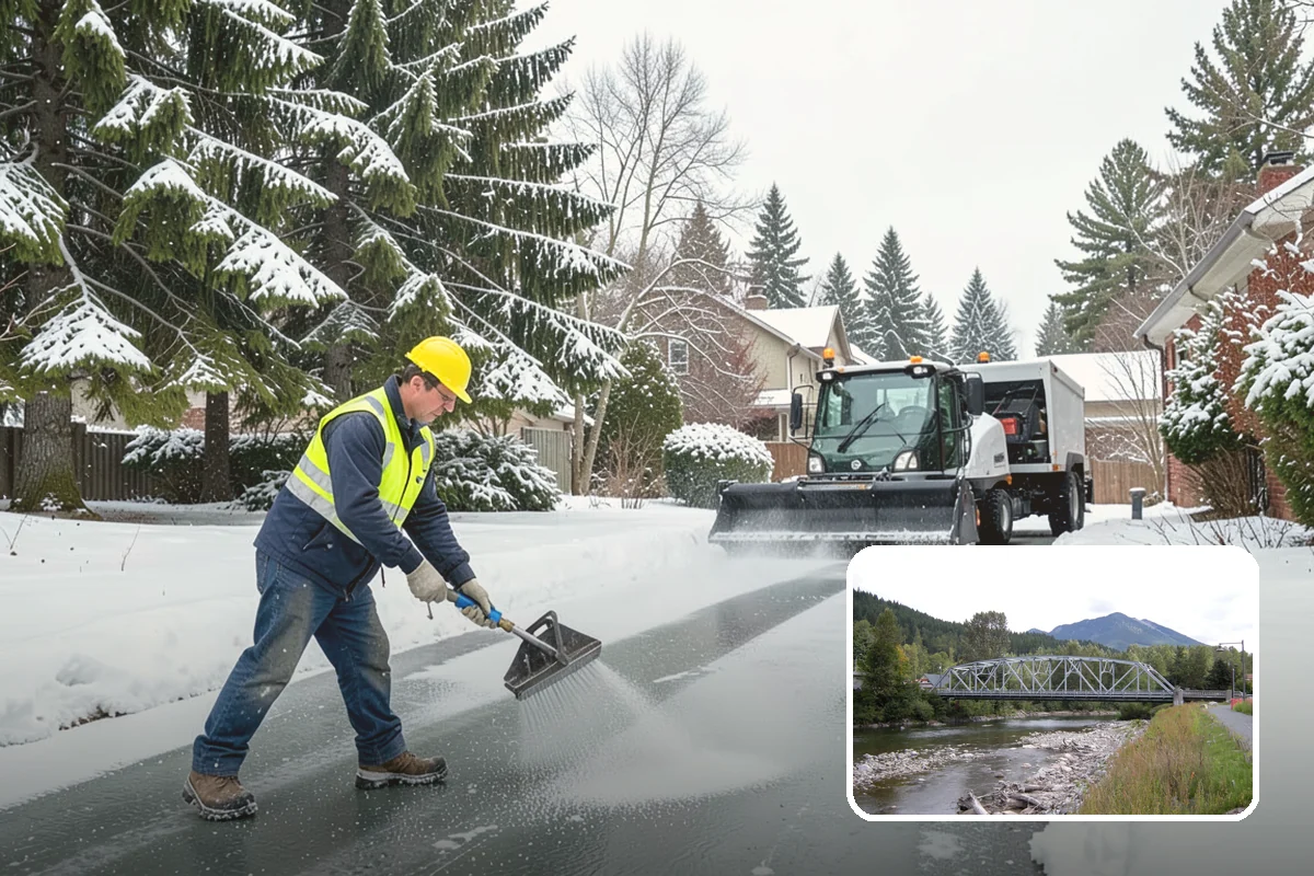 Sidewalk Sanding in Skykomish, King County, WA - Instant traction in extreme cold