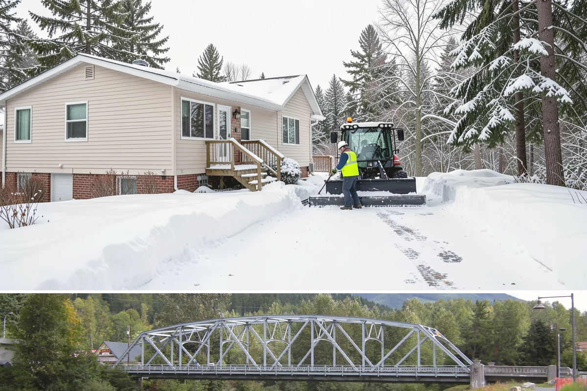 Sidewalk Sanding in Skykomish, King County, WA - Sidewalk sanding is most needed during deep-cold snaps in the heart of winter.