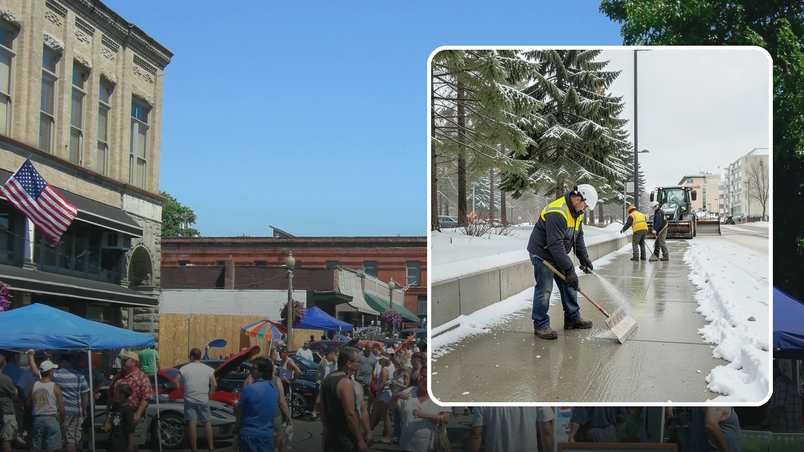 Sidewalk Sanding in Snohomish, Snohomish County, WA - We sand sidewalks for instant traction when temperatures drop too low for deicers to work.