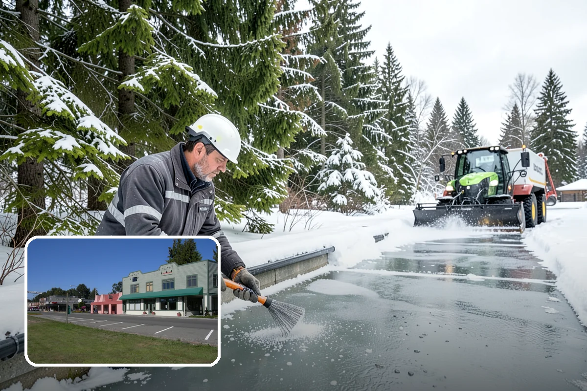 Sidewalk Sanding in Snoqualmie, King County, WA - Instant traction in extreme cold