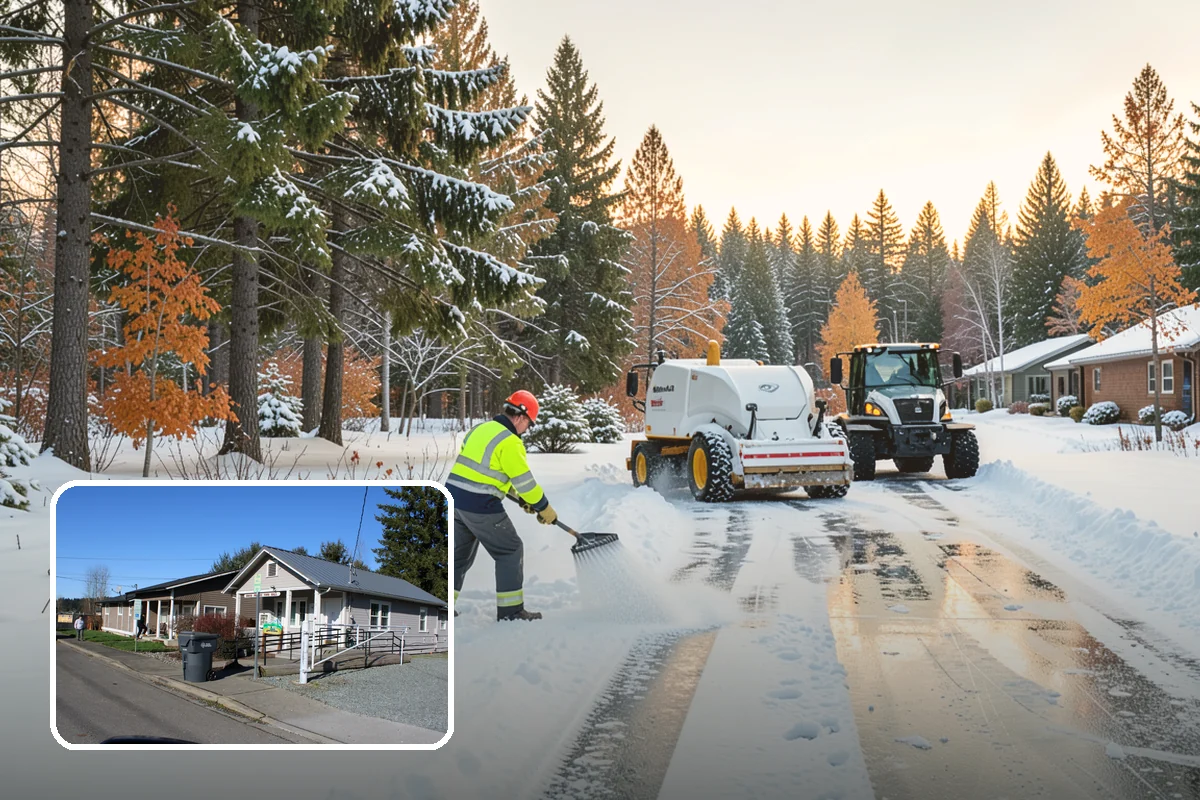 Sidewalk Sanding in South Prairie, Pierce County, WA - Instant traction in extreme cold