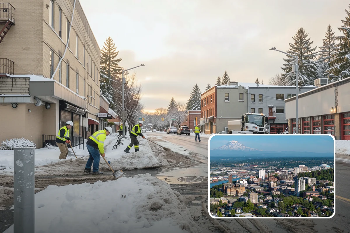 Sidewalk Sanding in Tacoma, Pierce County, WA - Instant traction in extreme cold