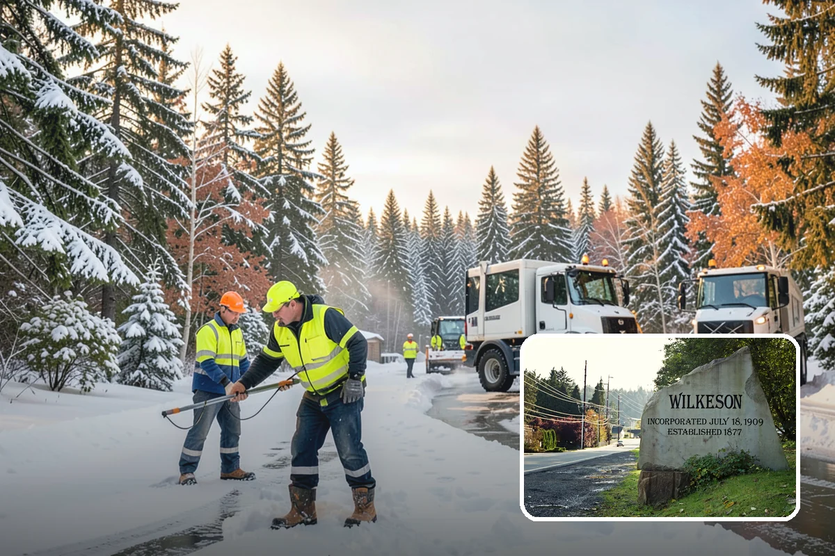 Sidewalk Sanding in Wilkeson, Pierce County, WA - Instant traction in extreme cold