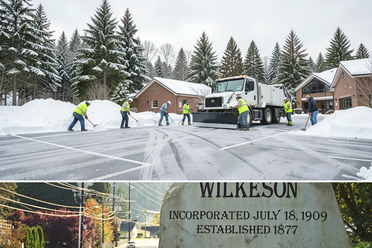Sidewalk Sanding in Wilkeson, Pierce County, WA - Sidewalk sanding is most needed during deep-cold snaps in the heart of winter.