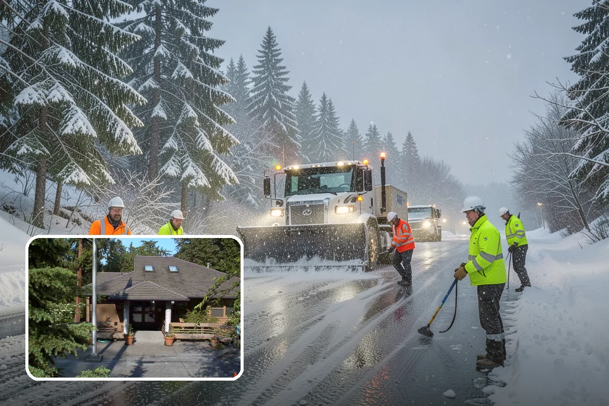 Sidewalk Sanding in Yarrow Point, King County, WA - Instant traction in extreme cold