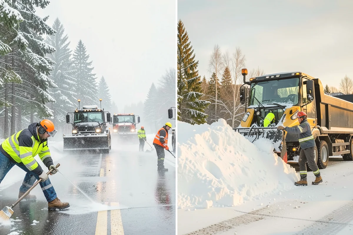 Sidewalk Shoveling in Algona, King County, WA - We shovel the full walk width to the surface