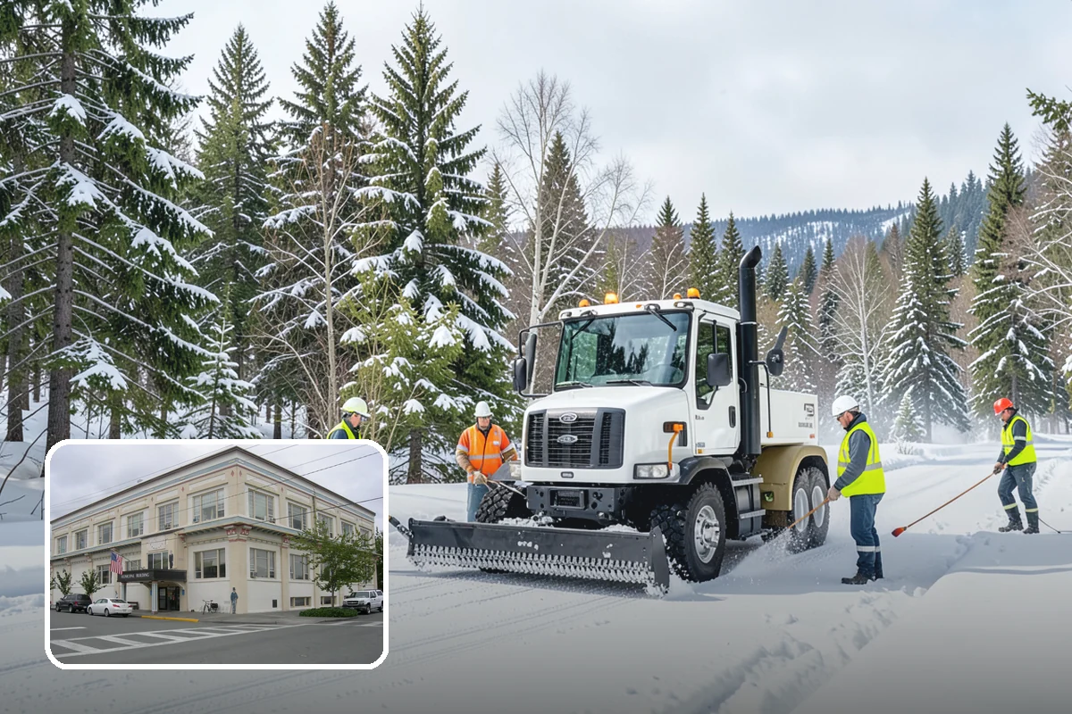 Sidewalk Shoveling in Anacortes, Skagit County, WA - Full-width clearing to the concrete