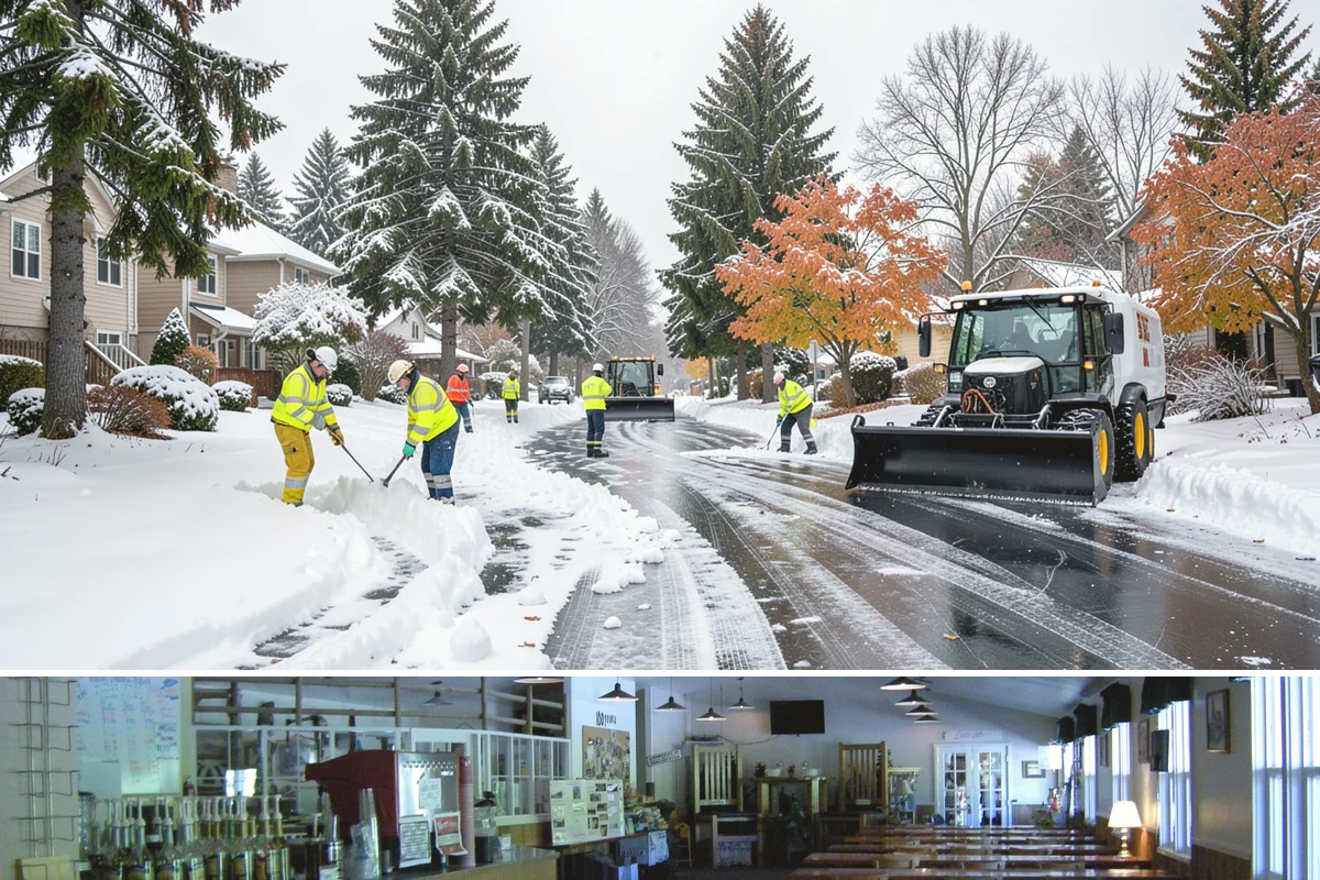 Sidewalk Shoveling in Black Diamond, King County, WA - Sidewalk shoveling follows every snowfall through the winter months.