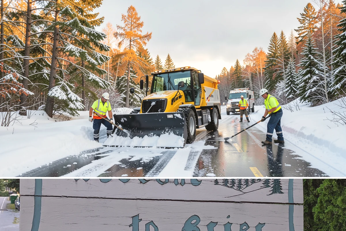 Sidewalk Shoveling in Brier, Snohomish County, WA - Sidewalk shoveling follows every snowfall through the winter months.