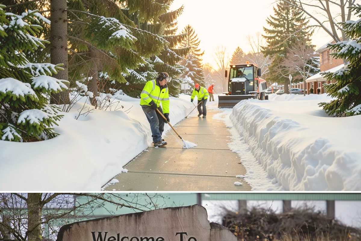 Sidewalk Shoveling in Buckley, Pierce County, WA - Sidewalk shoveling follows every snowfall through the winter months.
