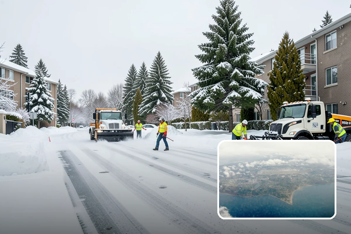 Sidewalk Shoveling in Burien, King County, WA - Full-width clearing to the concrete