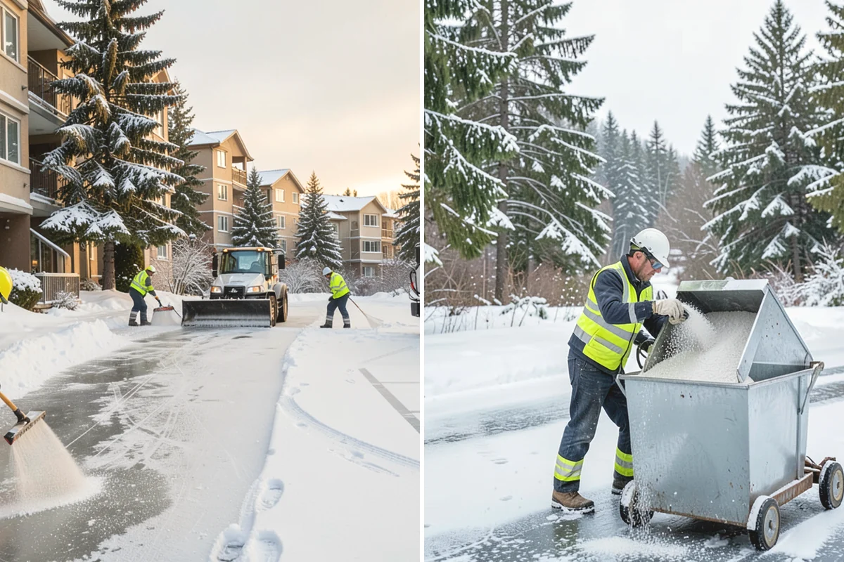 Sidewalk Shoveling in Covington, King County, WA - We shovel the full walk width to the surface