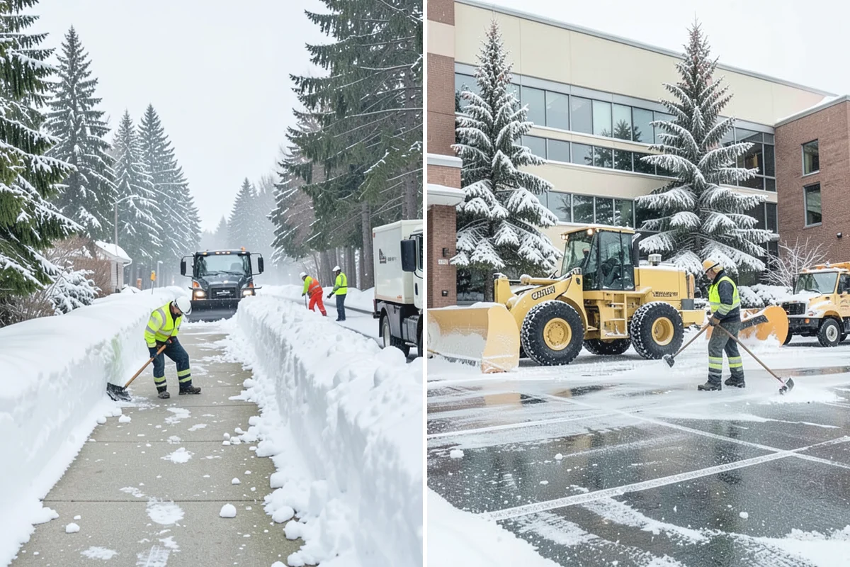 Sidewalk Shoveling in Des Moines, King County, WA - We shovel the full walk width to the surface
