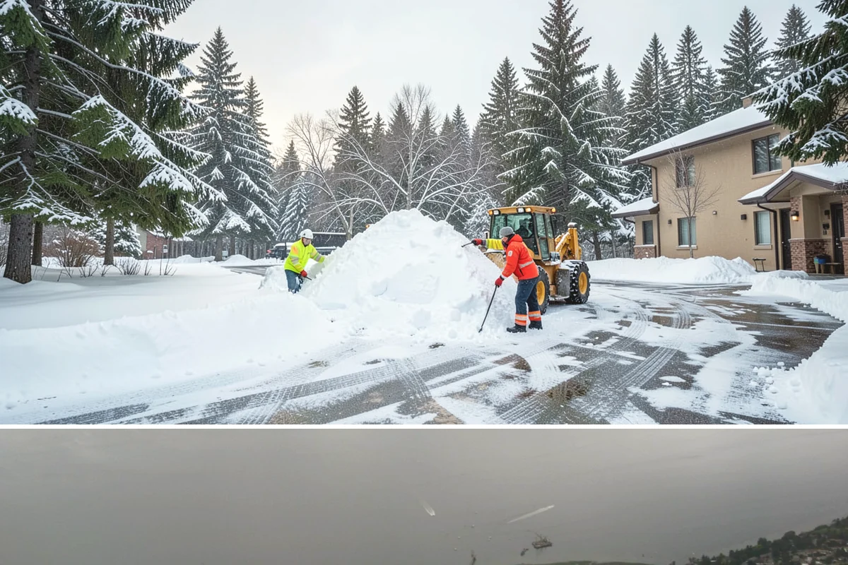 Sidewalk Shoveling in Des Moines, King County, WA - Sidewalk shoveling follows every snowfall through the winter months.