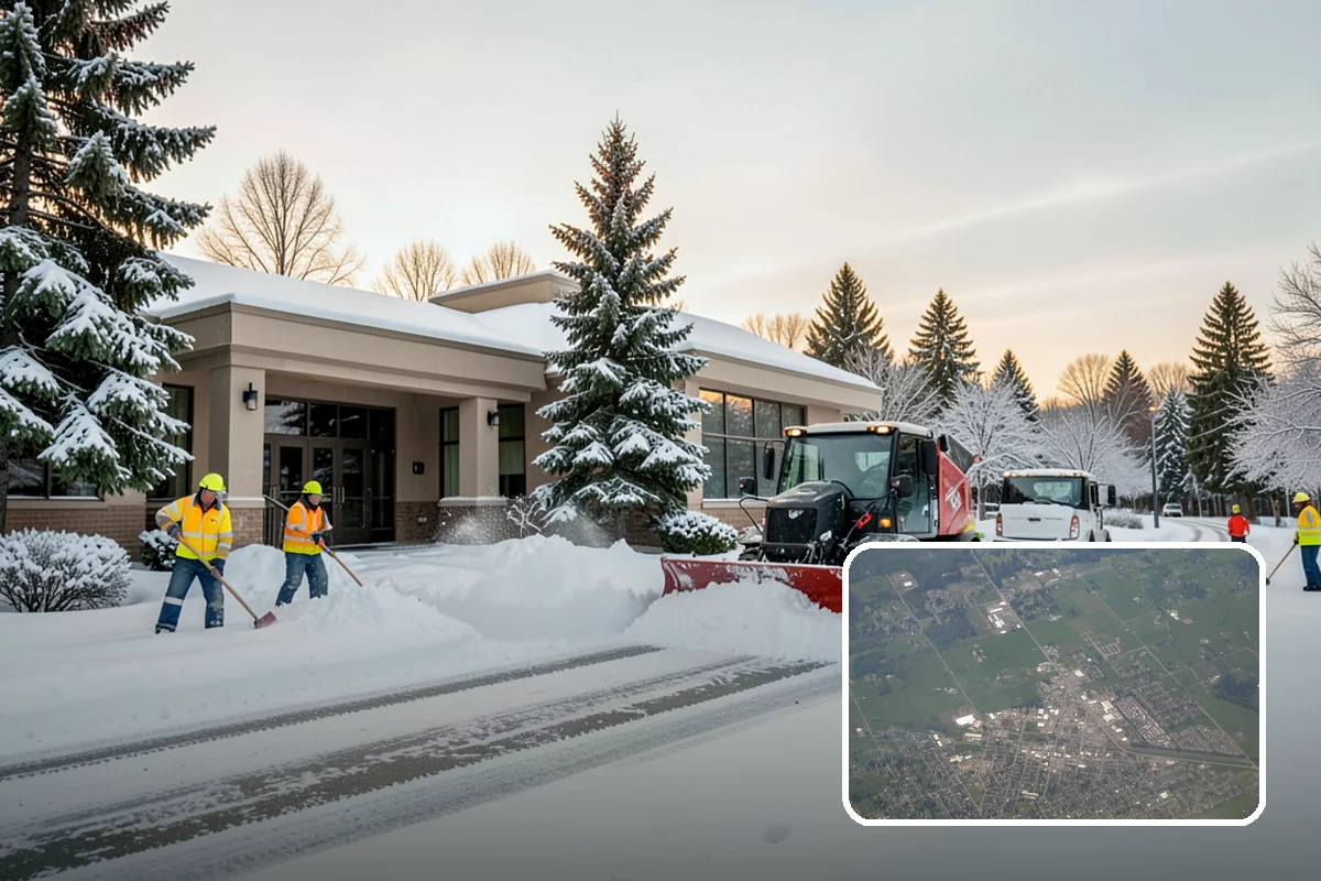 Sidewalk Shoveling in Enumclaw, King County, WA - Full-width clearing to the concrete