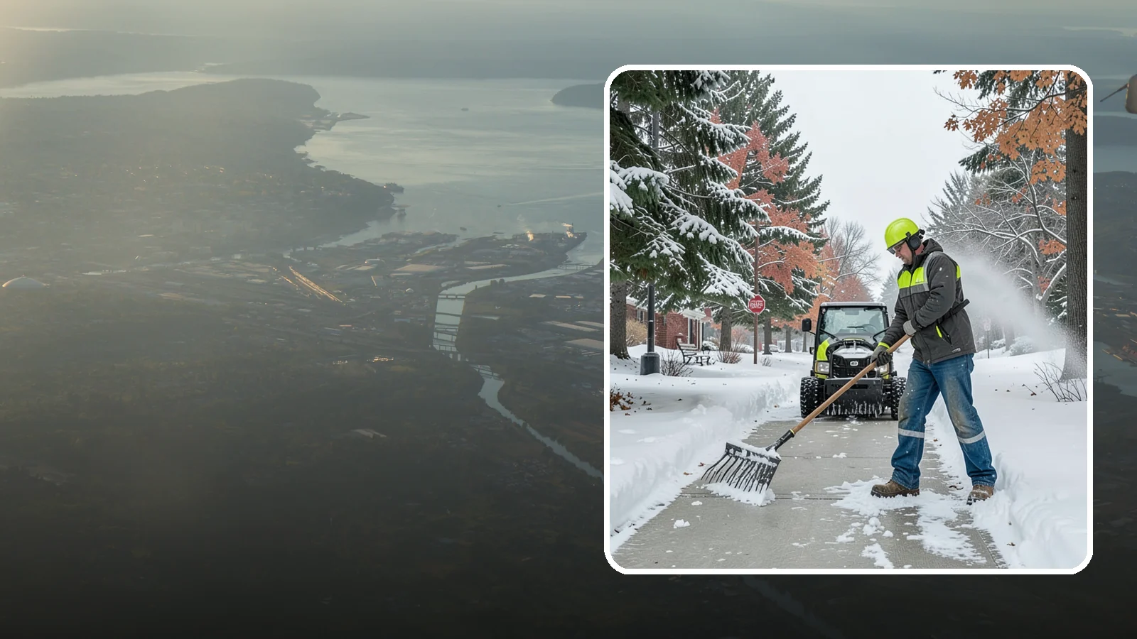 Sidewalk Shoveling in Fife, Pierce County, WA - We hand-shovel sidewalks clean and clear so pedestrians have safe, full-width passage.