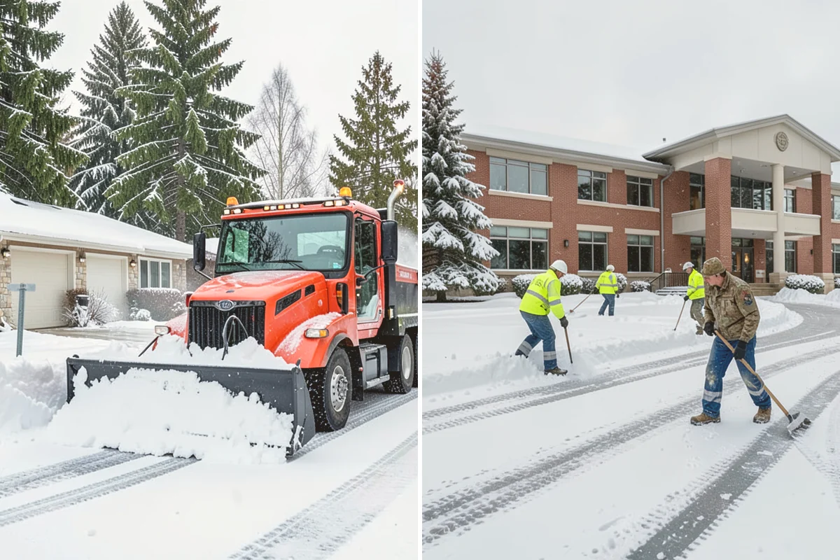 Sidewalk Shoveling in Fife, Pierce County, WA - We shovel the full walk width to the surface