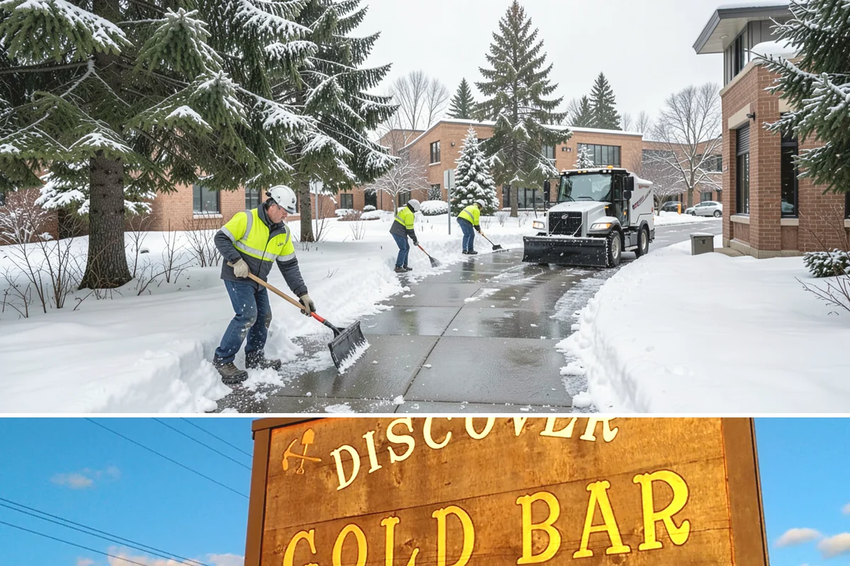 Sidewalk Shoveling in Gold Bar, Snohomish County, WA - Sidewalk shoveling follows every snowfall through the winter months.