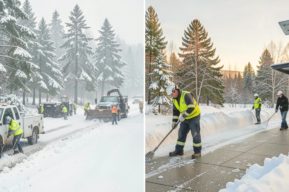 Sidewalk Shoveling in Kent, King County, WA - We shovel the full walk width to the surface