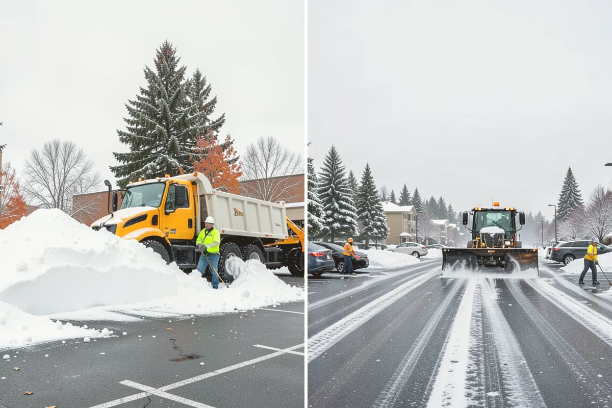 Sidewalk Shoveling in Kirkland, King County, WA - We shovel the full walk width to the surface