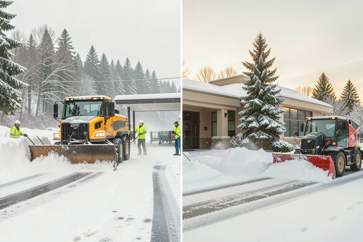 Sidewalk Shoveling in Langley, Island County, WA - We shovel the full walk width to the surface