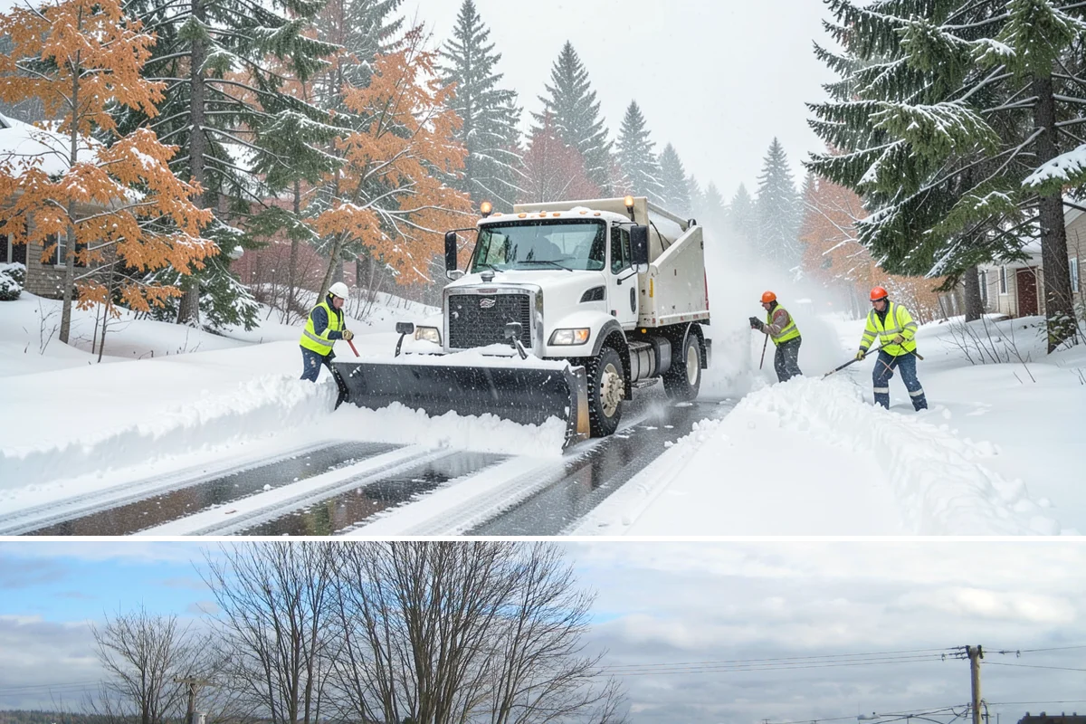 Sidewalk Shoveling in Langley, Island County, WA - Sidewalk shoveling follows every snowfall through the winter months.