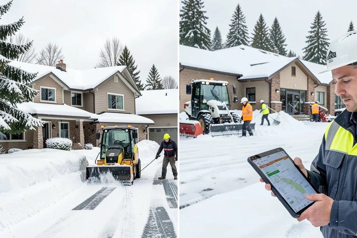 Sidewalk Shoveling in Lyman, Skagit County, WA - We shovel the full walk width to the surface