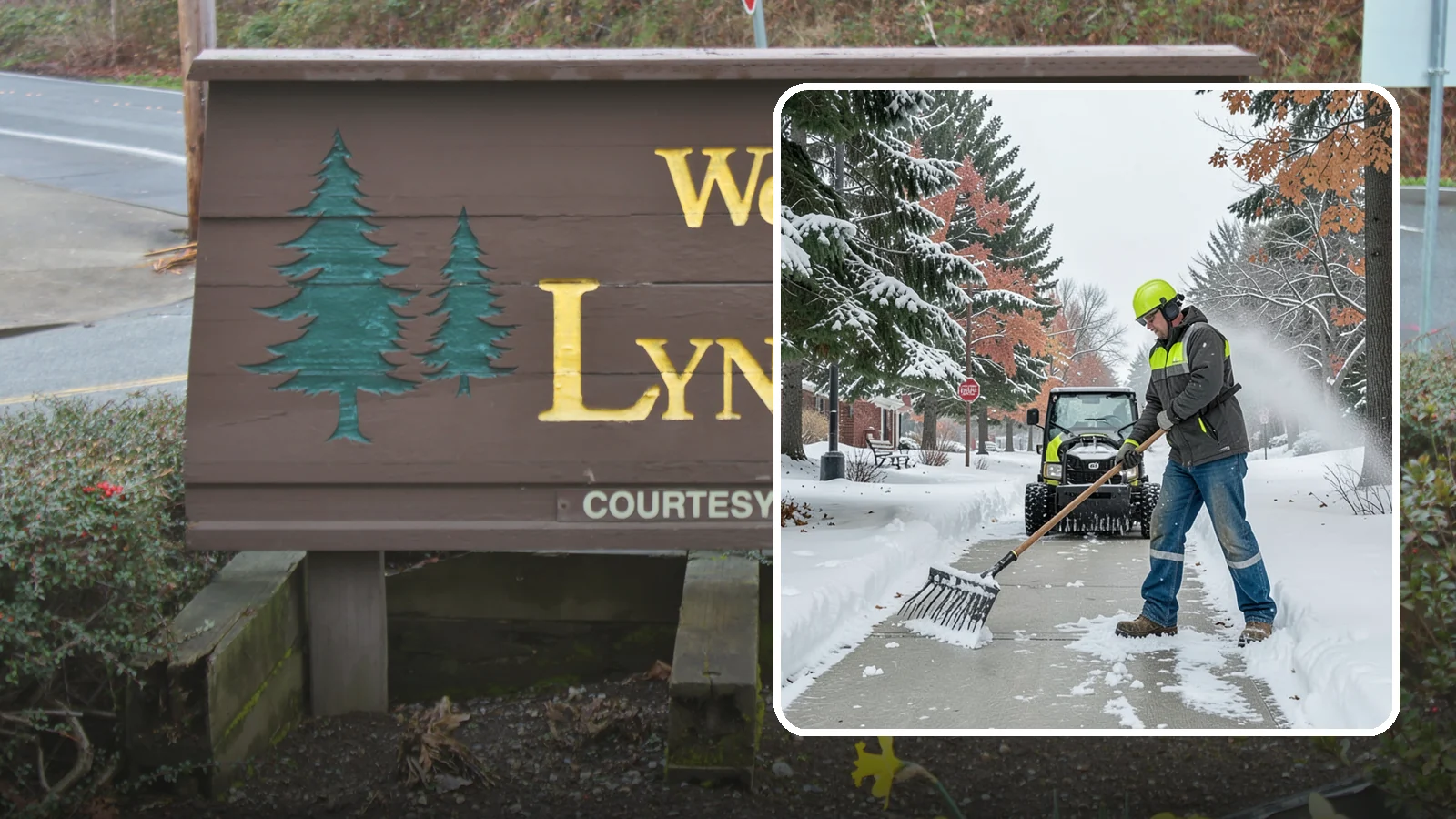 Sidewalk Shoveling in Lynnwood, Snohomish County, WA - We hand-shovel sidewalks clean and clear so pedestrians have safe, full-width passage.