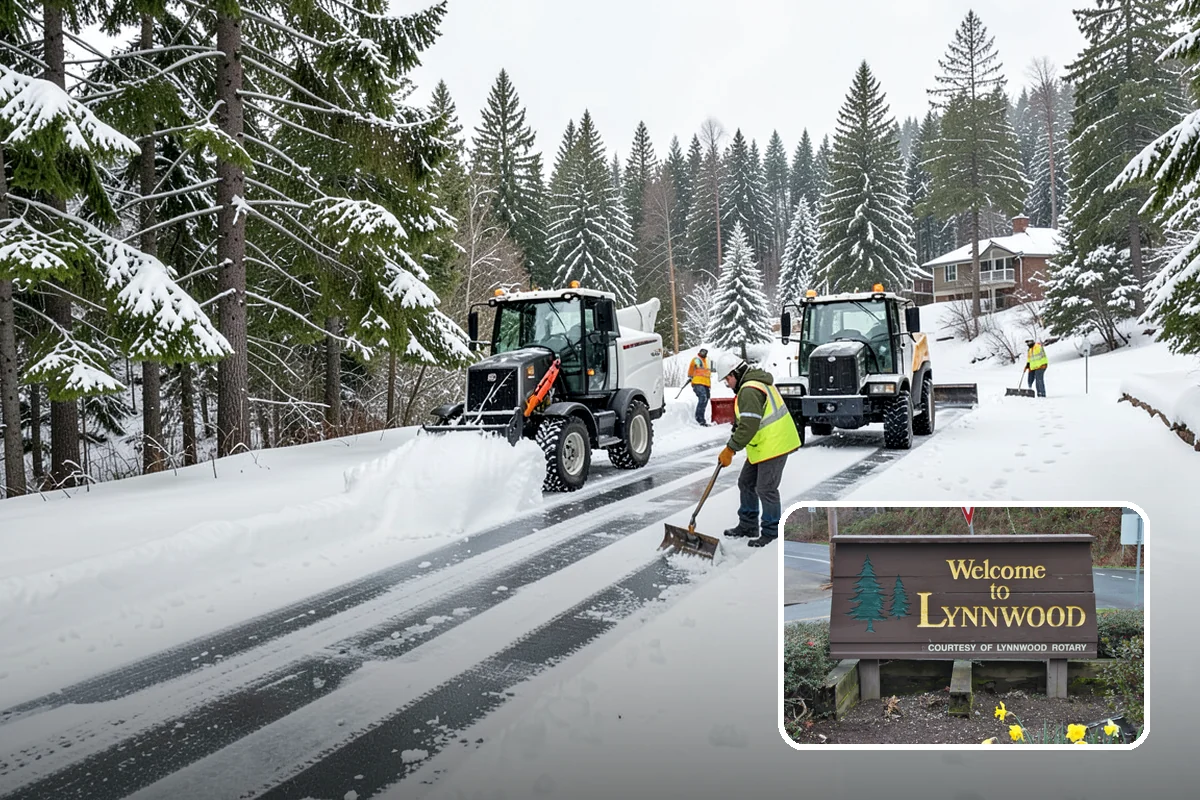 Sidewalk Shoveling in Lynnwood, Snohomish County, WA - Full-width clearing to the concrete