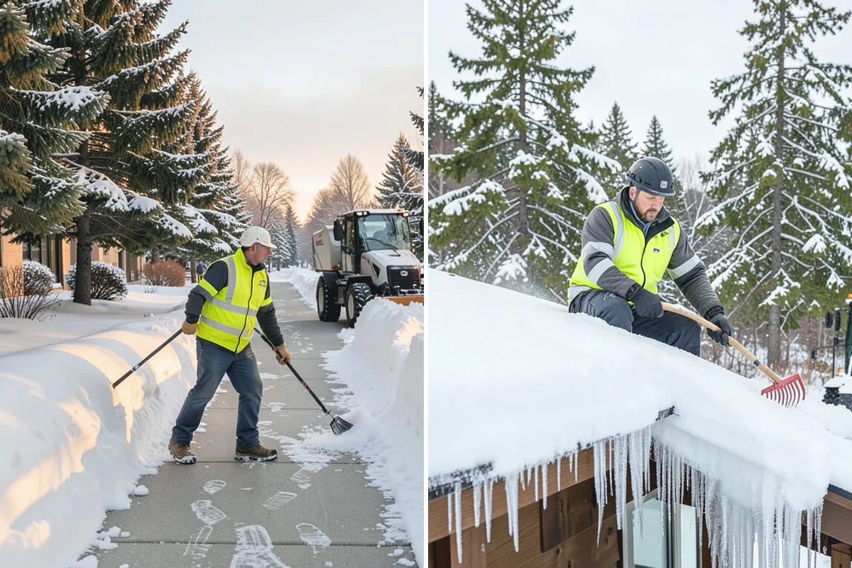 Sidewalk Shoveling in Marysville, Snohomish County, WA - We shovel the full walk width to the surface