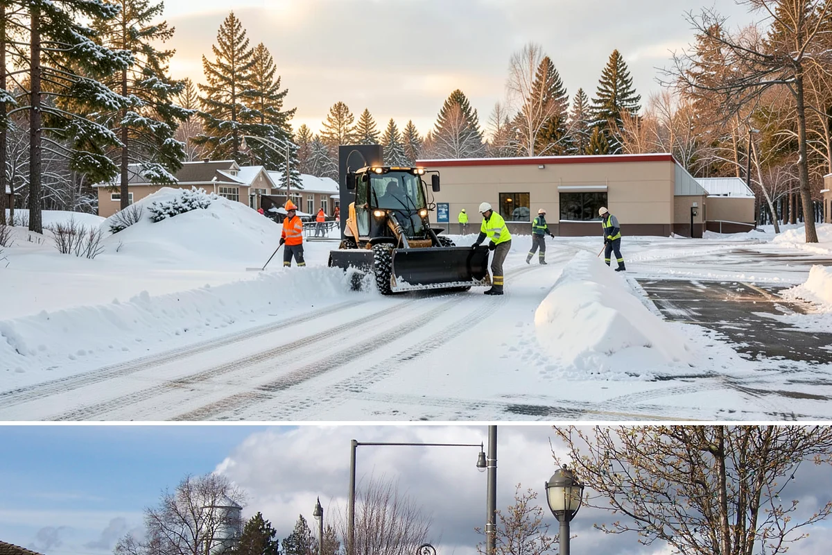 Sidewalk Shoveling in Marysville, Snohomish County, WA - Sidewalk shoveling follows every snowfall through the winter months.