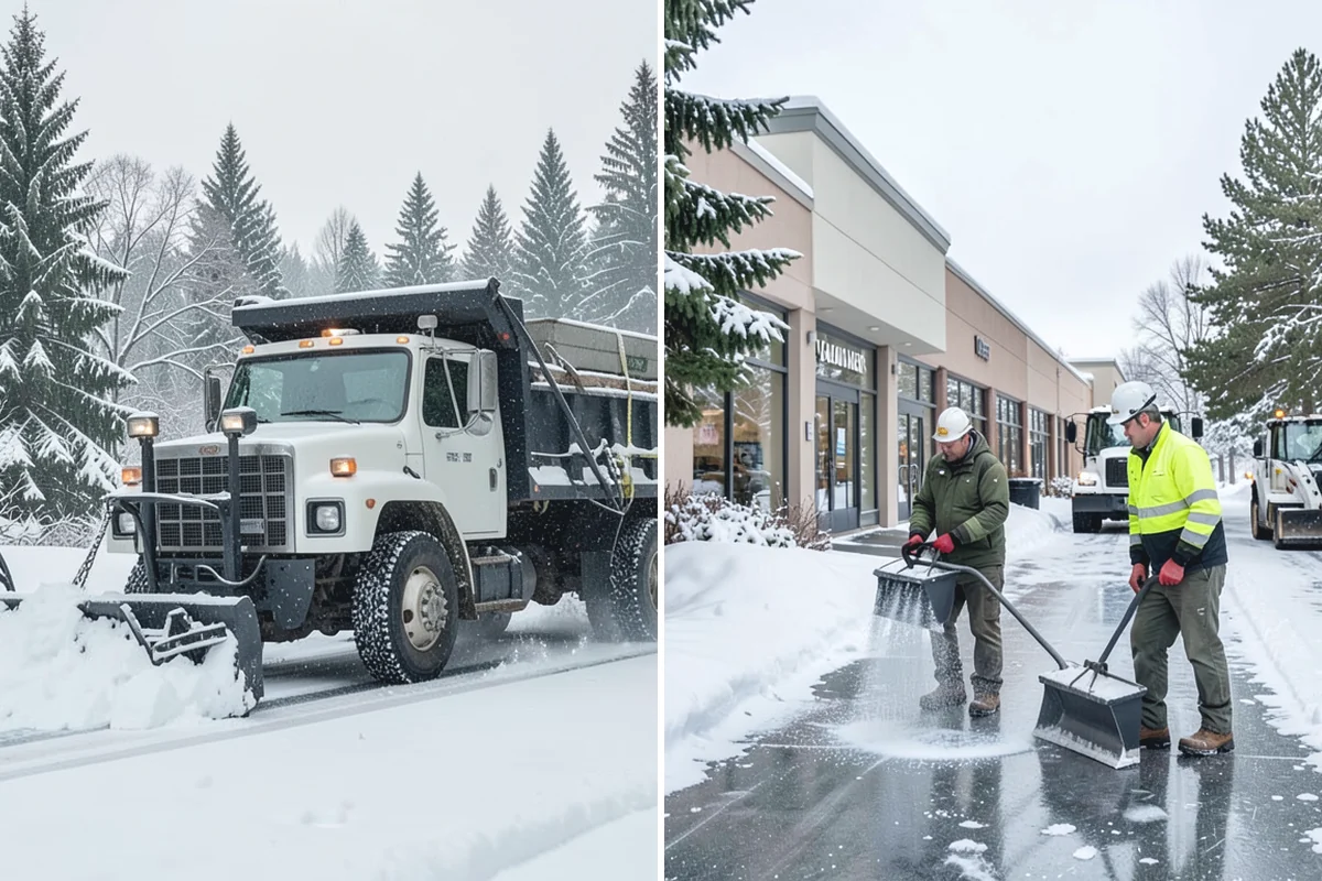 Sidewalk Shoveling in Medina, King County, WA - We shovel the full walk width to the surface