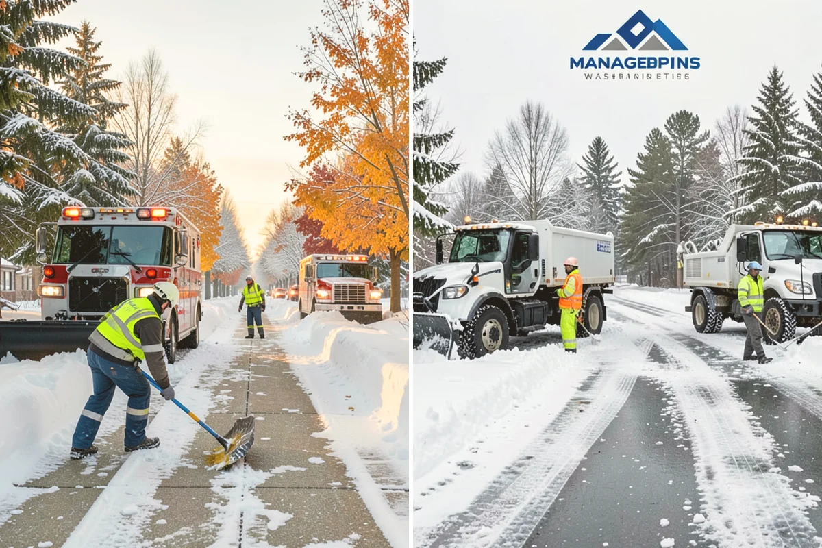 Sidewalk Shoveling in Mount Vernon, Skagit County, WA - We shovel the full walk width to the surface