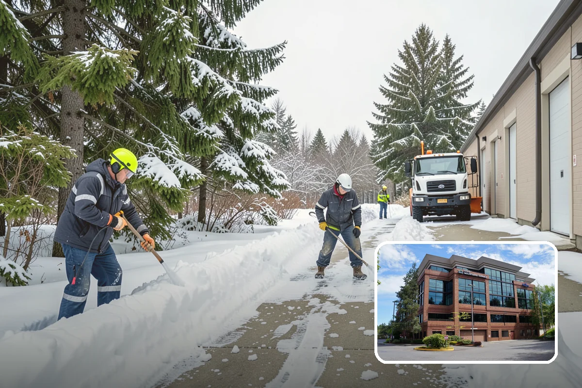 Sidewalk Shoveling in Mountlake Terrace, Snohomish County, WA - Full-width clearing to the concrete